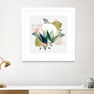 Abstract geometrical and botanical shapes I by mmarta bc on GIANT ART - green digital painting