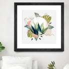 Abstract geometrical and botanical shapes I by mmarta bc on GIANT ART - green digital painting