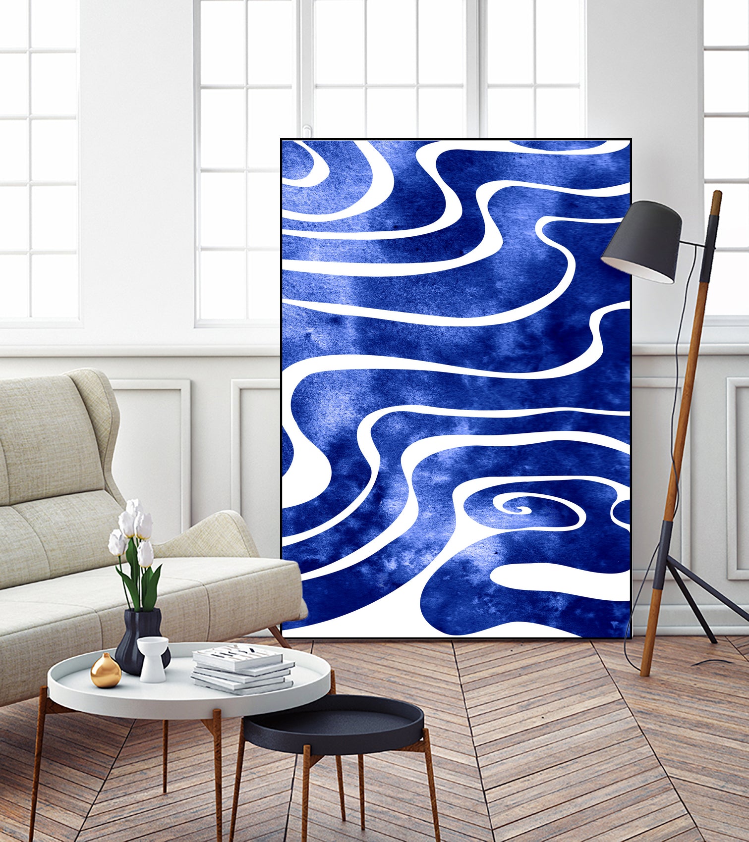 Tide V by Stevyn Llewellyn on GIANT ART - blue digital painting