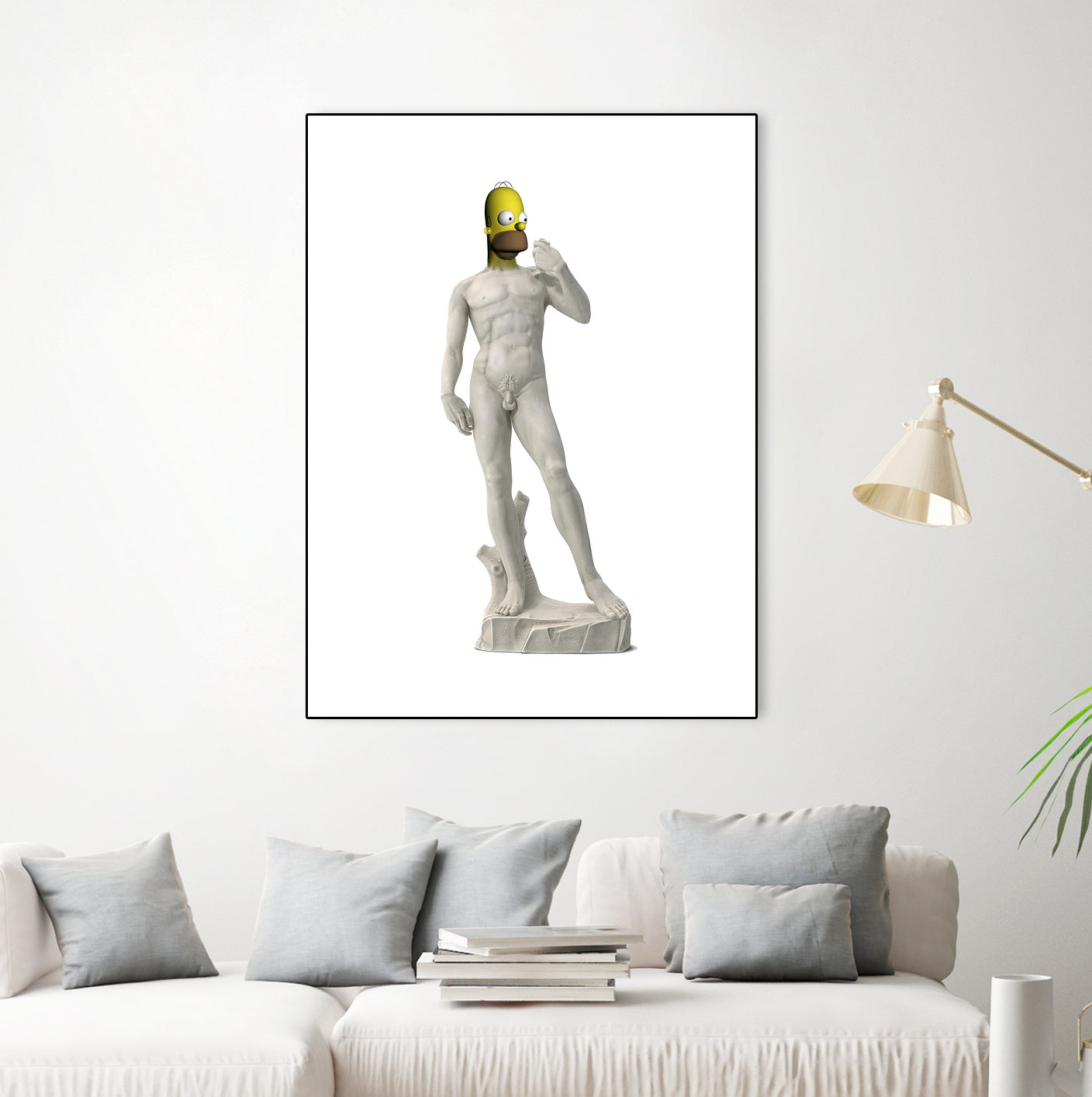 HOMER DAVID SIMPSON by Michael Benisty on GIANT ART - white photo illustration