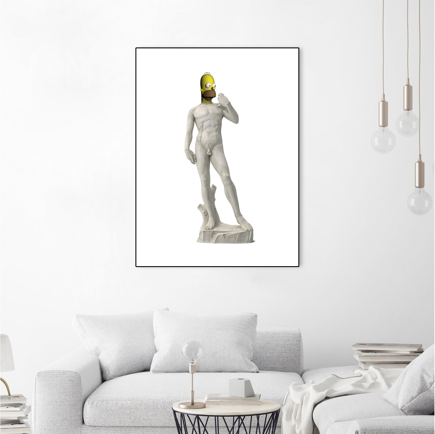 HOMER DAVID SIMPSON by Michael Benisty on GIANT ART - white photo illustration