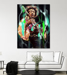 Jimi Hendrix by Dmitry Belov on GIANT ART - black digital painting