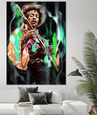 Jimi Hendrix by Dmitry Belov on GIANT ART - black digital painting