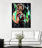 Jimi Hendrix by Dmitry Belov on GIANT ART - black digital painting