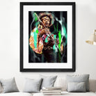 Jimi Hendrix by Dmitry Belov on GIANT ART - black digital painting