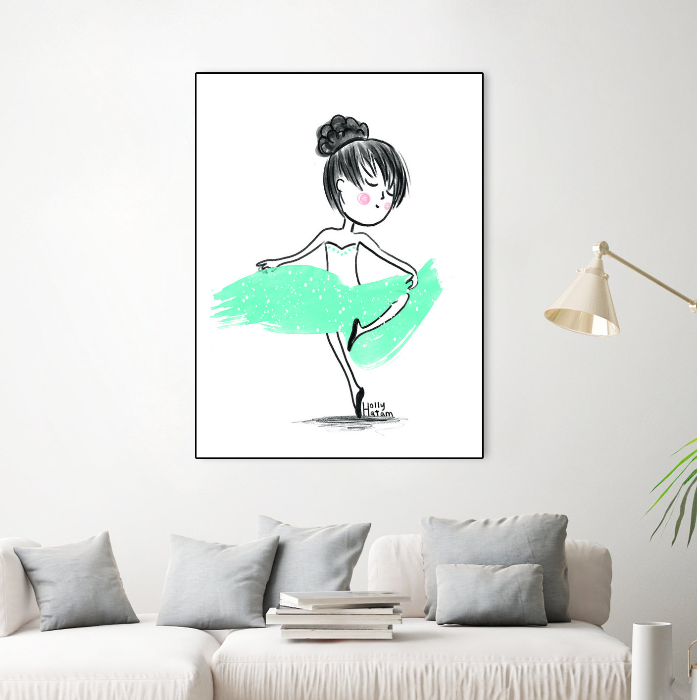 WinterBallerina by Holly Hatam on GIANT ART - blue digital drawing