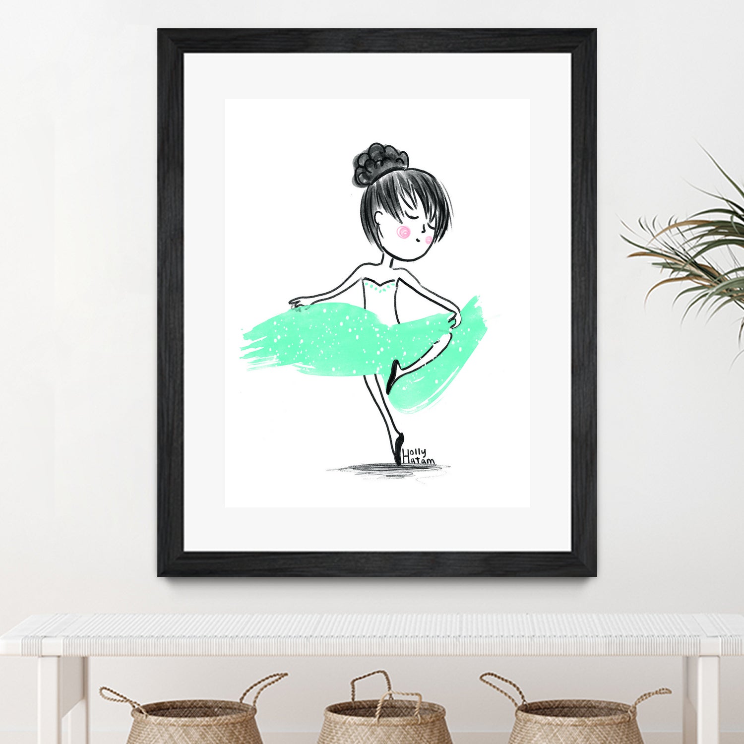 WinterBallerina by Holly Hatam on GIANT ART - blue digital drawing