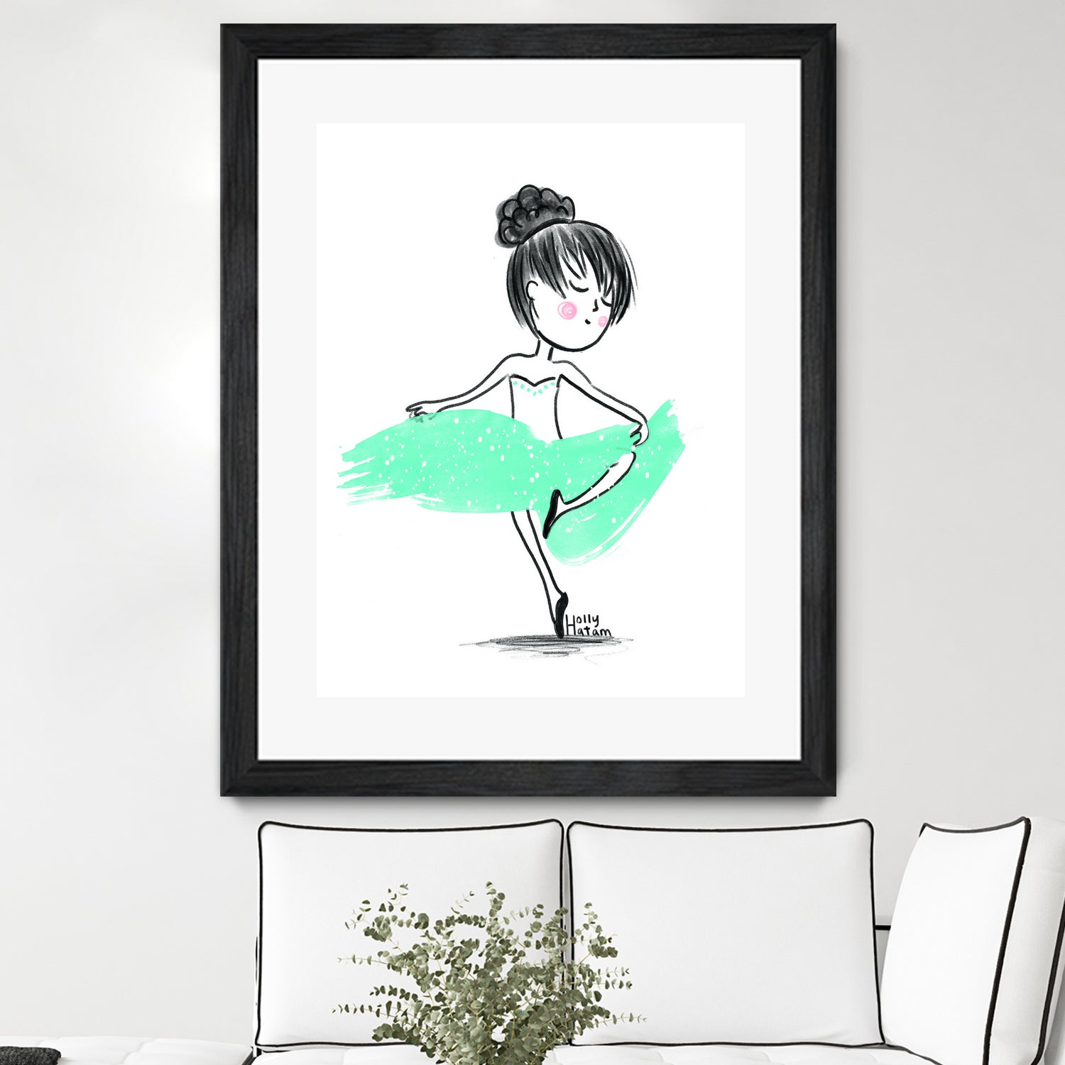 WinterBallerina by Holly Hatam on GIANT ART - blue digital drawing