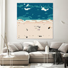 Miami beach by antony squizzato on GIANT ART - blue digital painting