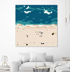 Miami beach by antony squizzato on GIANT ART - blue digital painting