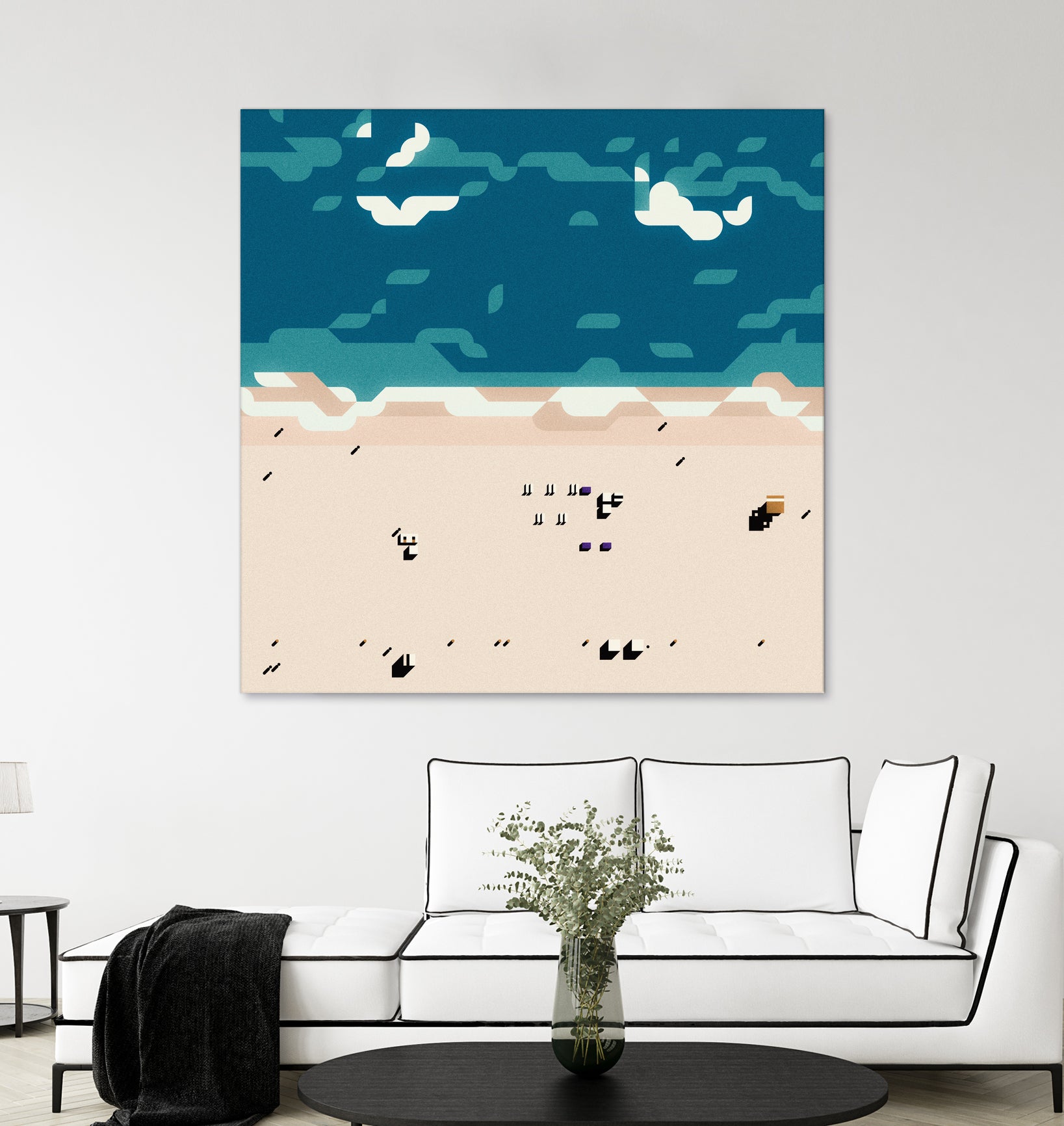 Miami beach by antony squizzato on GIANT ART - blue digital painting