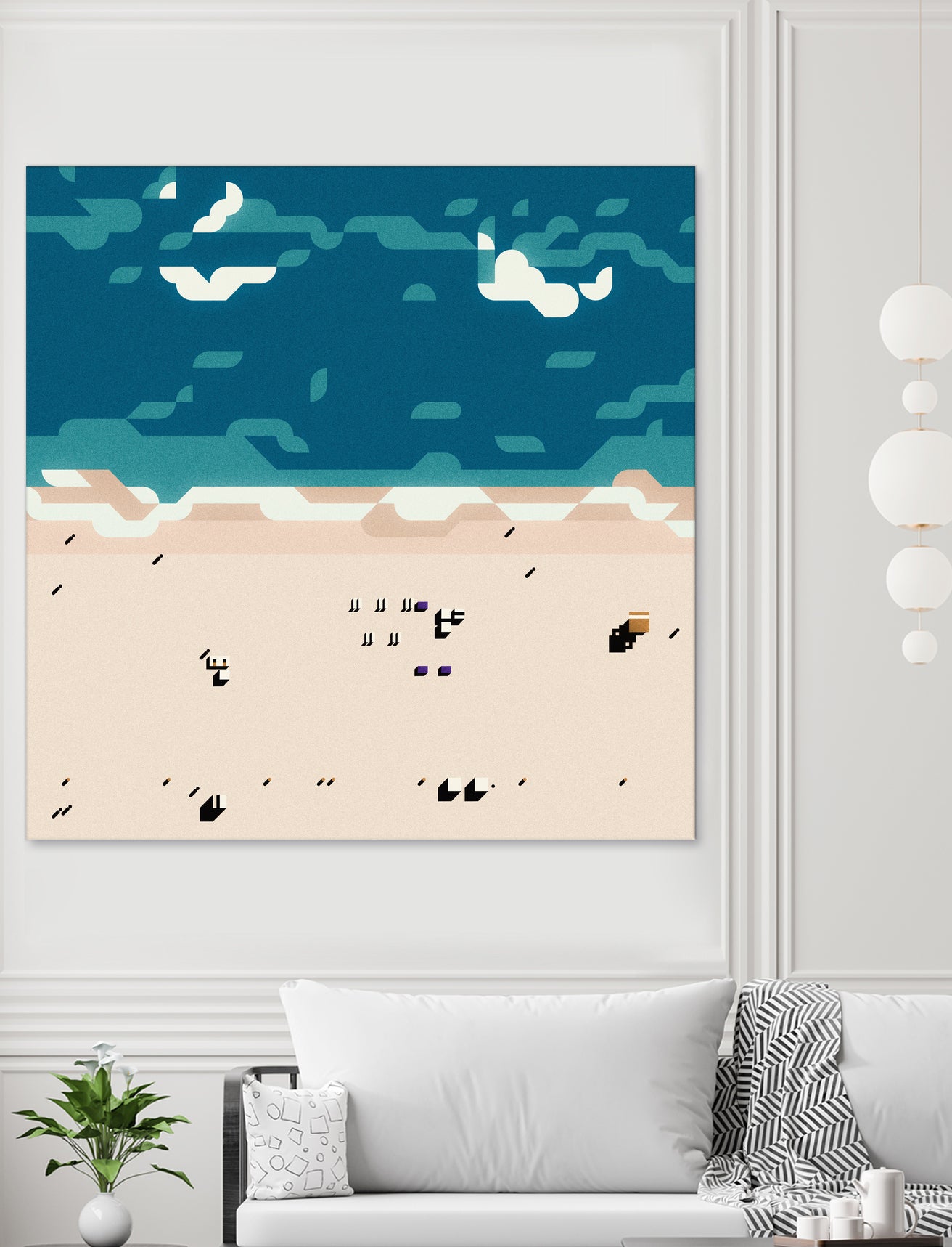 Miami beach by antony squizzato on GIANT ART - blue digital painting