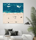 Miami beach by antony squizzato on GIANT ART - blue digital painting