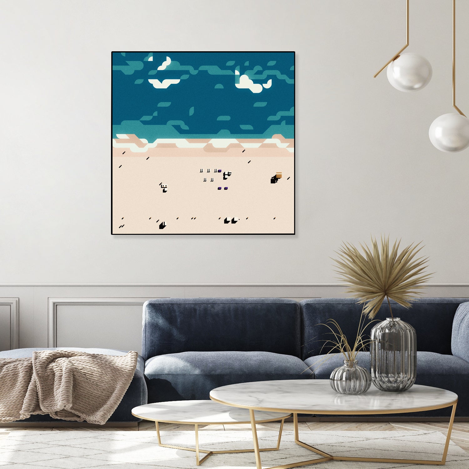 Miami beach by antony squizzato on GIANT ART - blue digital painting