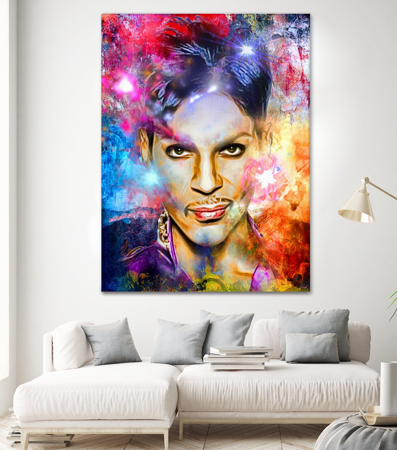 Prince Painted Portrait by Daniel Janda on GIANT ART - black digital painting