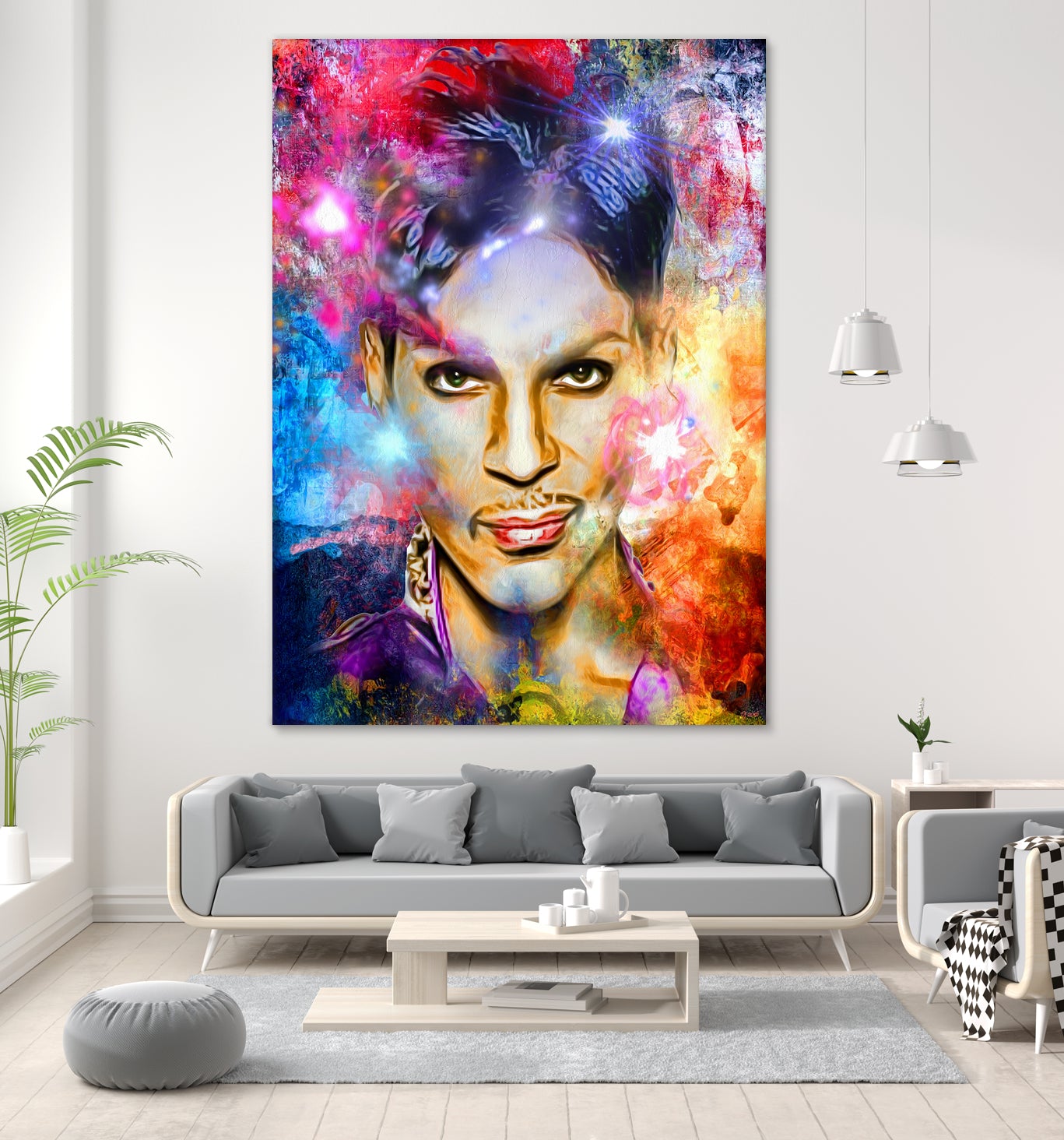 Prince Painted Portrait by Daniel Janda on GIANT ART - black digital painting