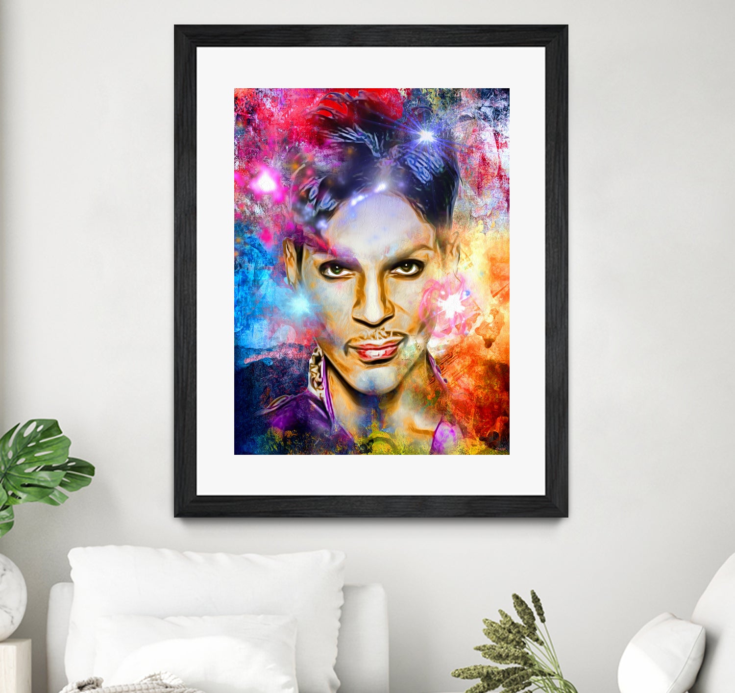 Prince Painted Portrait by Daniel Janda on GIANT ART - black digital painting