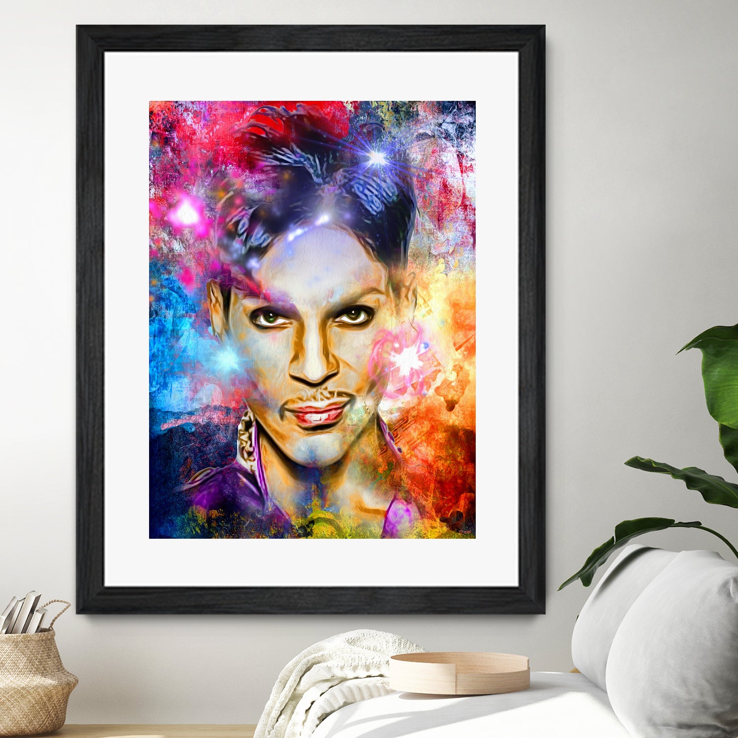 Prince Painted Portrait by Daniel Janda on GIANT ART - black digital painting