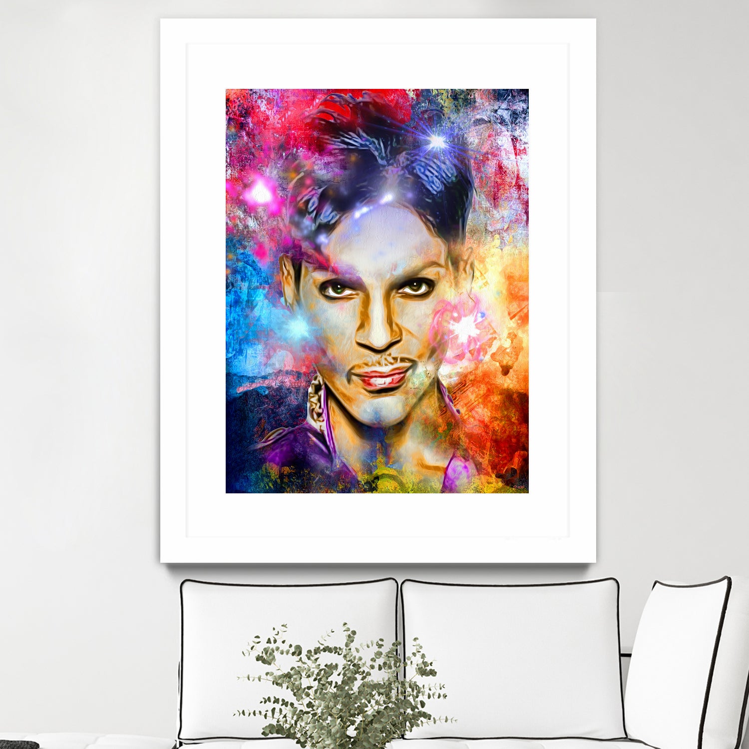 Prince Painted Portrait by Daniel Janda on GIANT ART - black digital painting