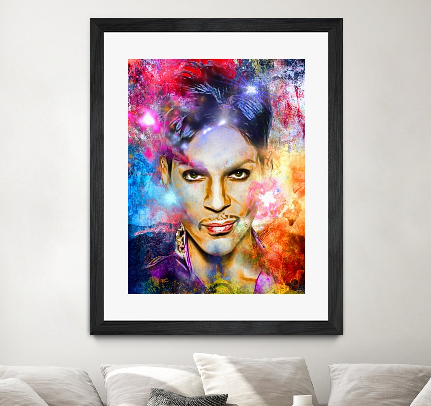 Prince Painted Portrait by Daniel Janda on GIANT ART - black digital painting