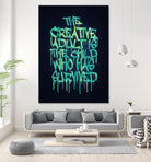 The Creative Adult is the Child Who Has Survived / Typo by Philipp Rietz on GIANT ART - green vector illustration