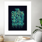 The Creative Adult is the Child Who Has Survived / Typo by Philipp Rietz on GIANT ART - green vector illustration