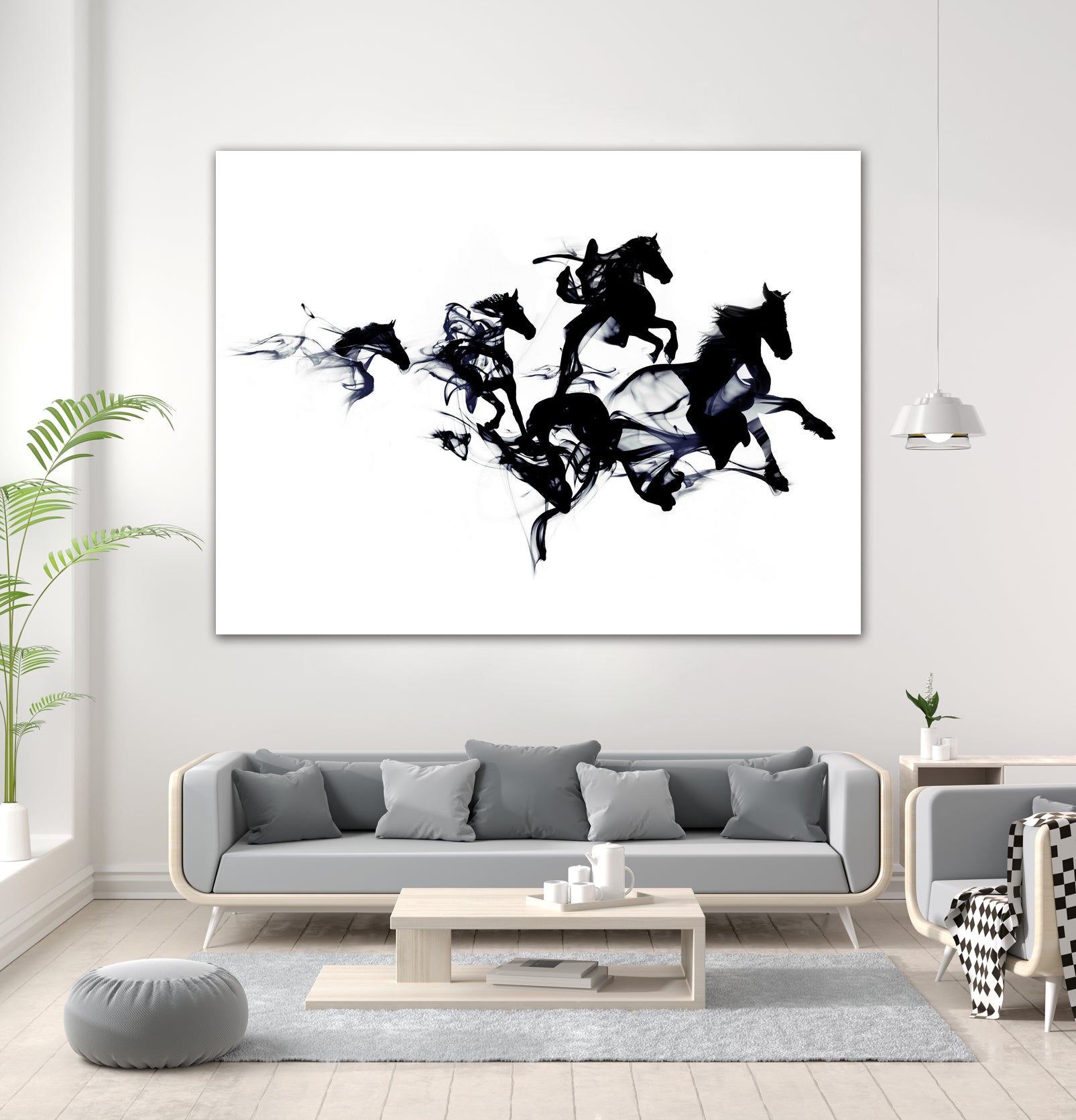 Black horses by Robert Farkas on GIANT ART - black digital drawing