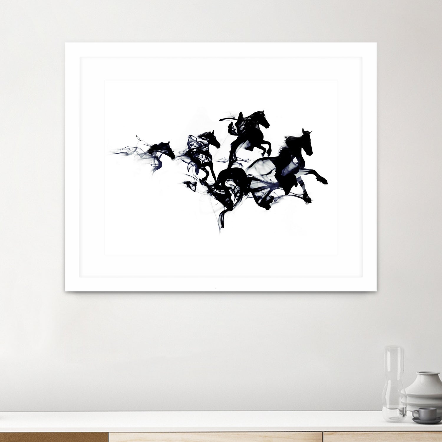 Black horses by Robert Farkas on GIANT ART - black digital drawing