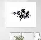 Black horses by Robert Farkas on GIANT ART - black digital drawing