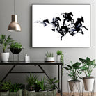 Black horses by Robert Farkas on GIANT ART - black digital drawing