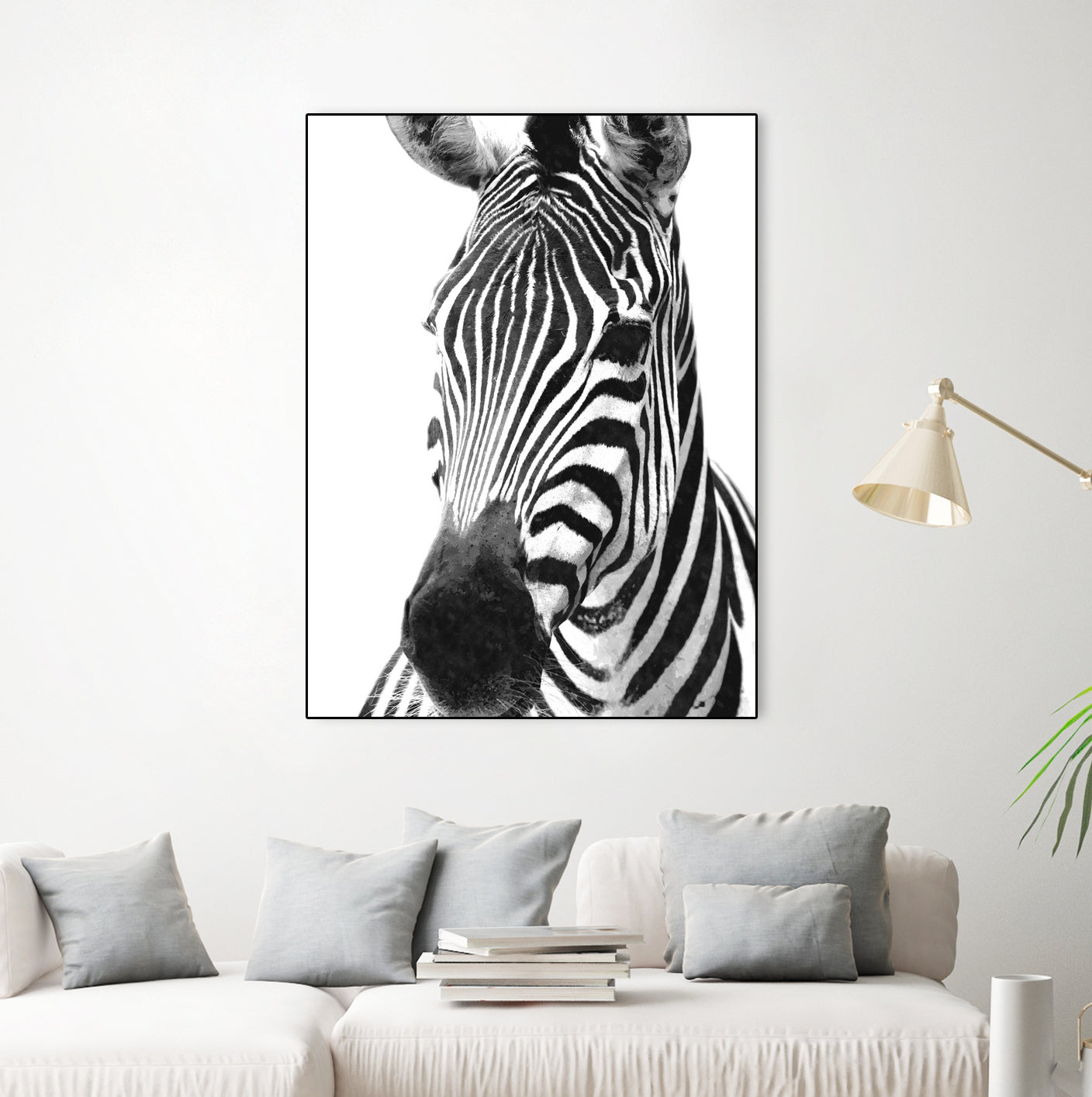 Black and White Zebra by Alessandra Minervini on GIANT ART - black digital painting