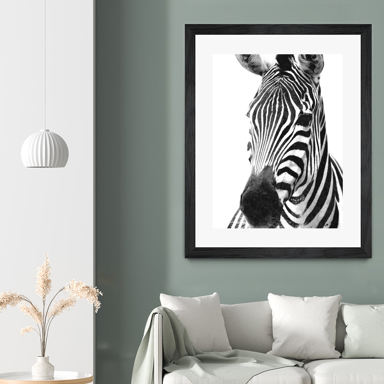 Black and White Zebra by Alessandra Minervini on GIANT ART - black digital painting