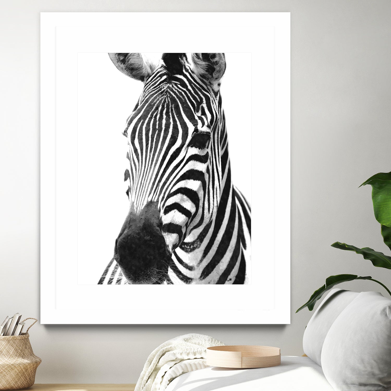 Black and White Zebra by Alessandra Minervini on GIANT ART - black digital painting