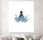 Blue Octopus Illustration by Alessandra Minervini on GIANT ART - blue digital painting