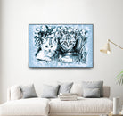 Blue Baby Cats by Gitta Gläser on GIANT ART - blue digital drawing