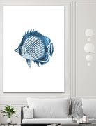 Blue Fish Illustration by Alessandra Minervini on GIANT ART - blue digital painting