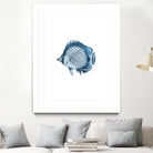 Blue Fish Illustration by Alessandra Minervini on GIANT ART - blue digital painting