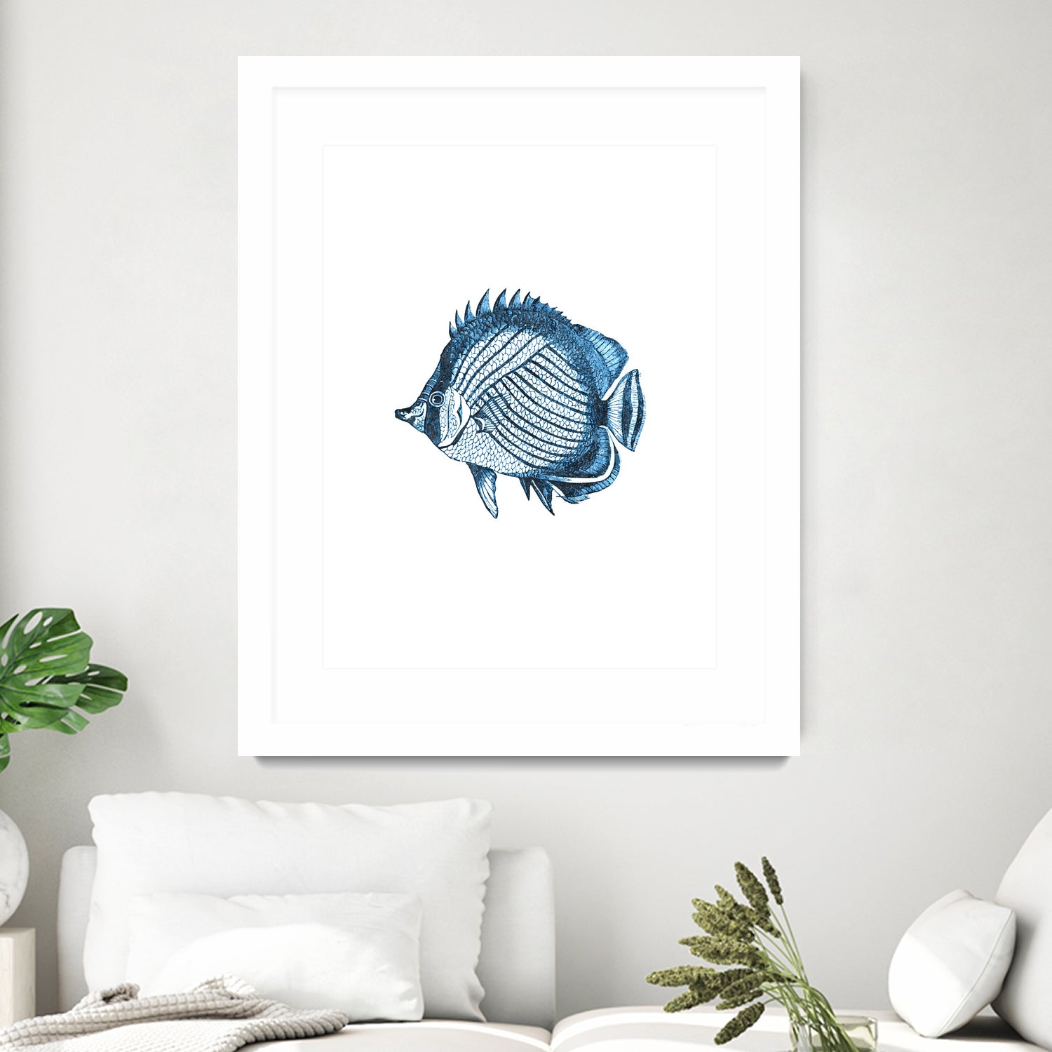 Blue Fish Illustration by Alessandra Minervini on GIANT ART - blue digital painting