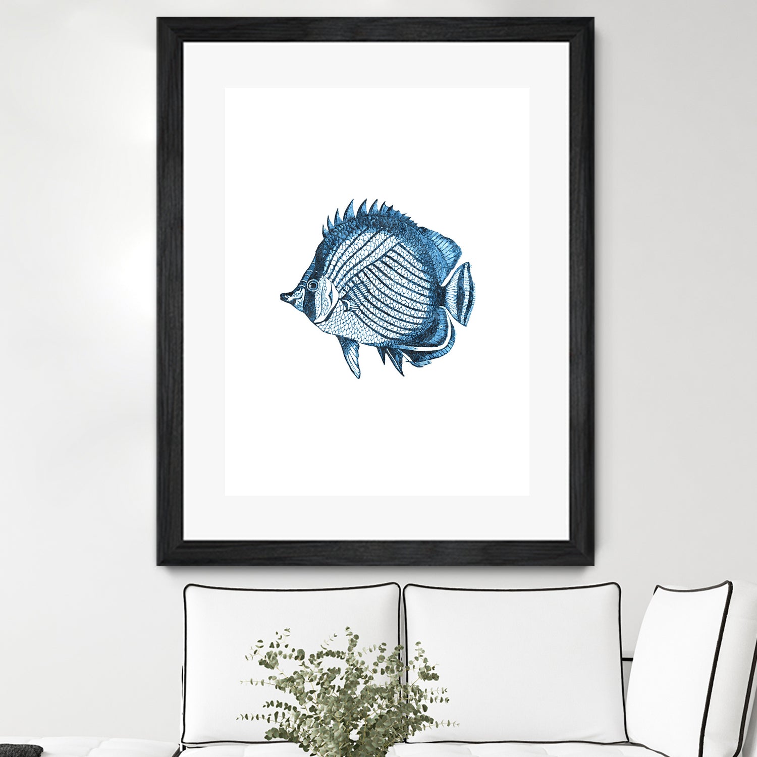 Blue Fish Illustration by Alessandra Minervini on GIANT ART - blue digital painting