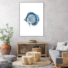 Blue Fish Illustration by Alessandra Minervini on GIANT ART - blue digital painting