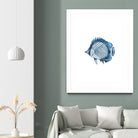 Blue Fish Illustration by Alessandra Minervini on GIANT ART - blue digital painting