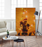 Santa Claus Christmas Gifts Candle Lights by Anna Matveeva on GIANT ART - white photo illustration