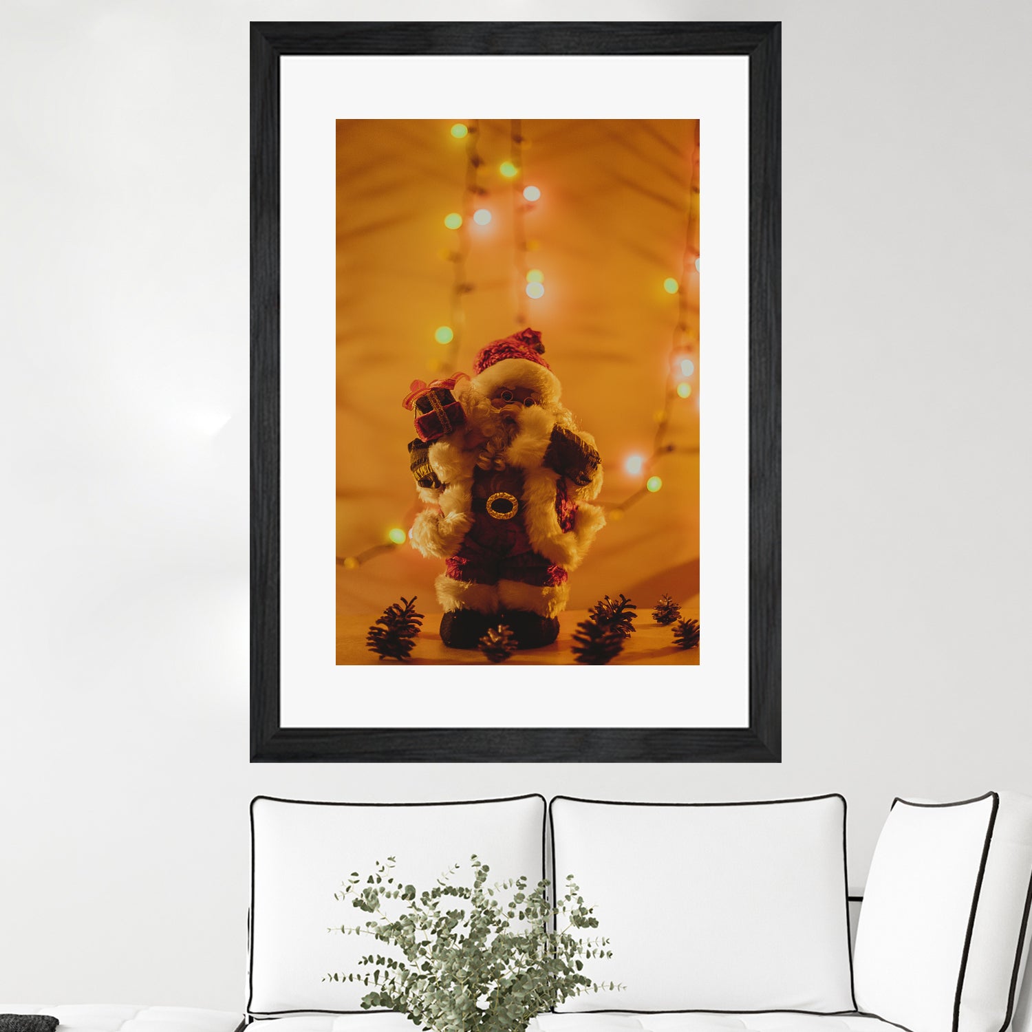 Santa Claus Christmas Gifts Candle Lights by Anna Matveeva on GIANT ART - white photo illustration