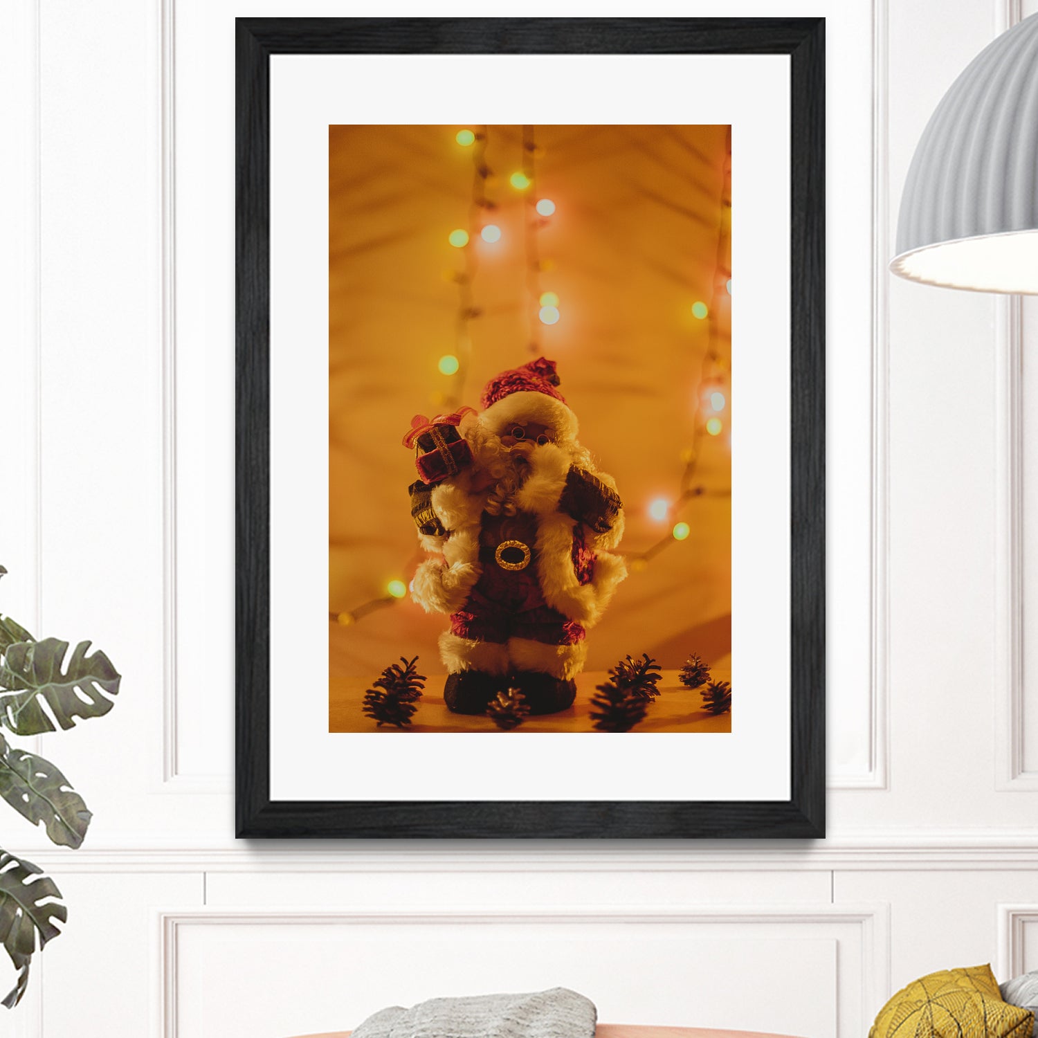 Santa Claus Christmas Gifts Candle Lights by Anna Matveeva on GIANT ART - white photo illustration