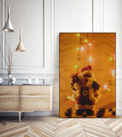 Santa Claus Christmas Gifts Candle Lights by Anna Matveeva on GIANT ART - white photo illustration