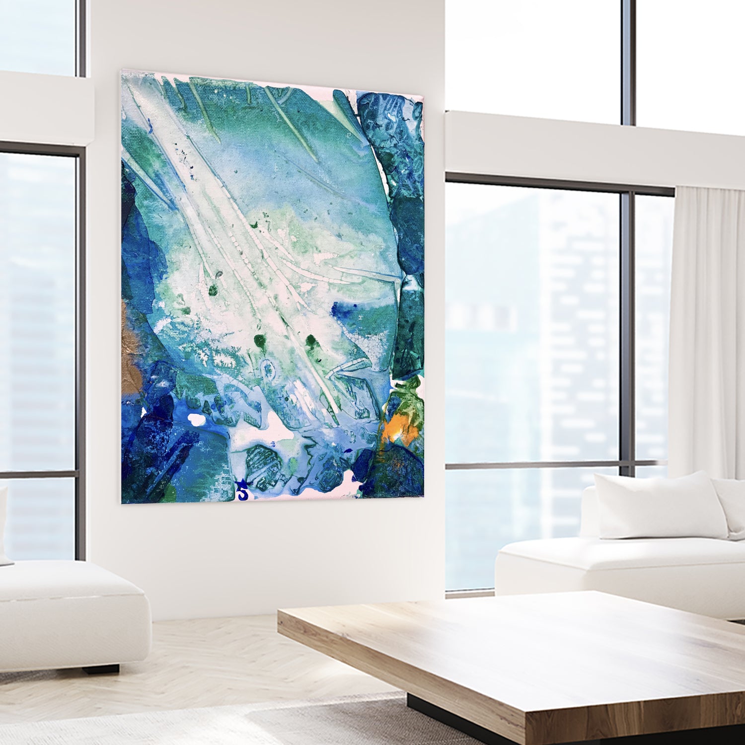 Ocean White by Alicia Jones on GIANT ART - white digital painting