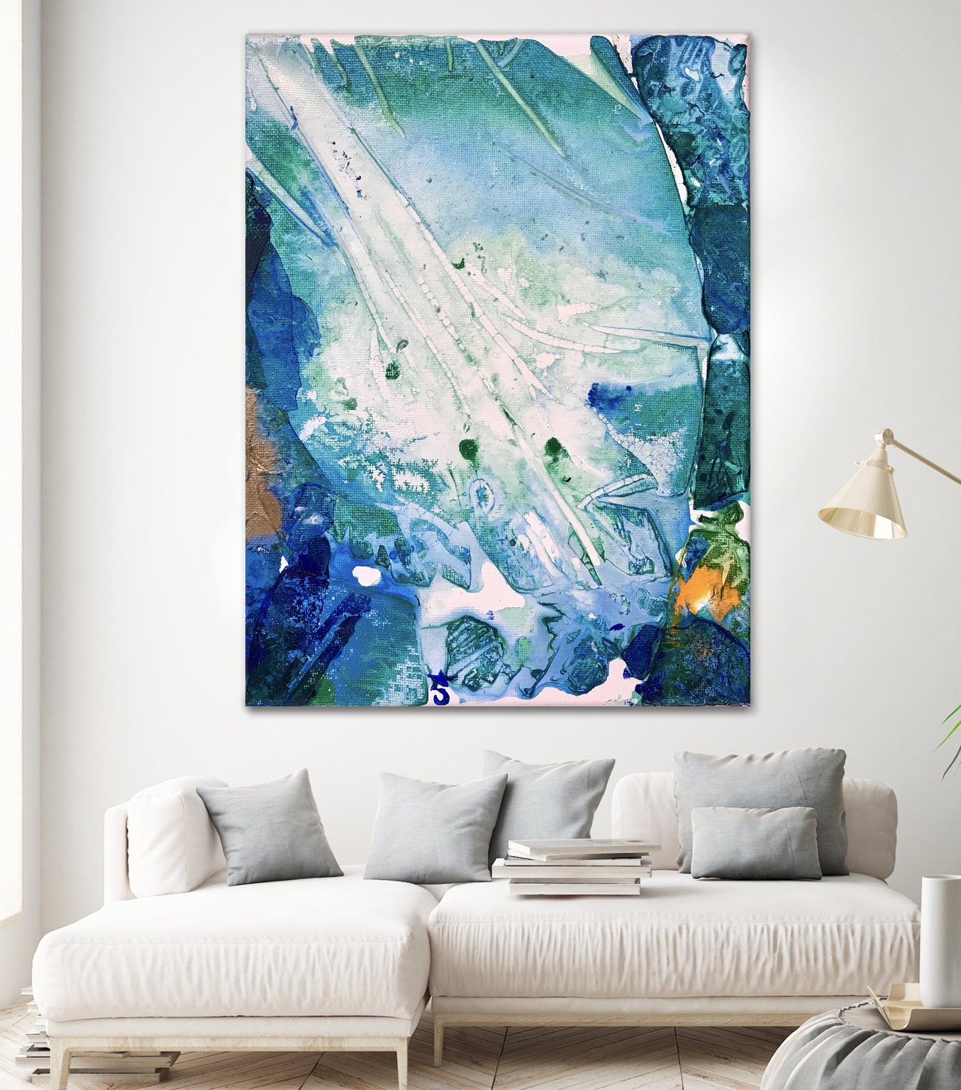 Ocean White by Alicia Jones on GIANT ART - white digital painting