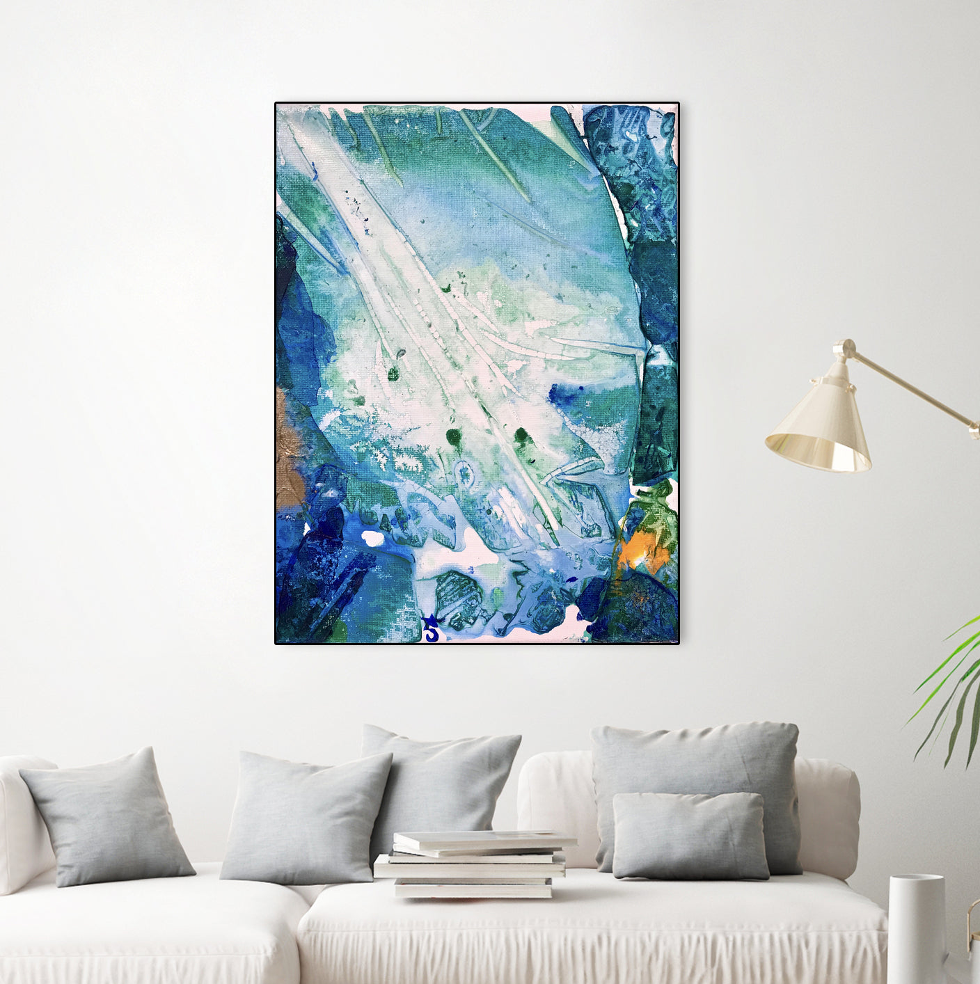 Ocean White by Alicia Jones on GIANT ART - white digital painting