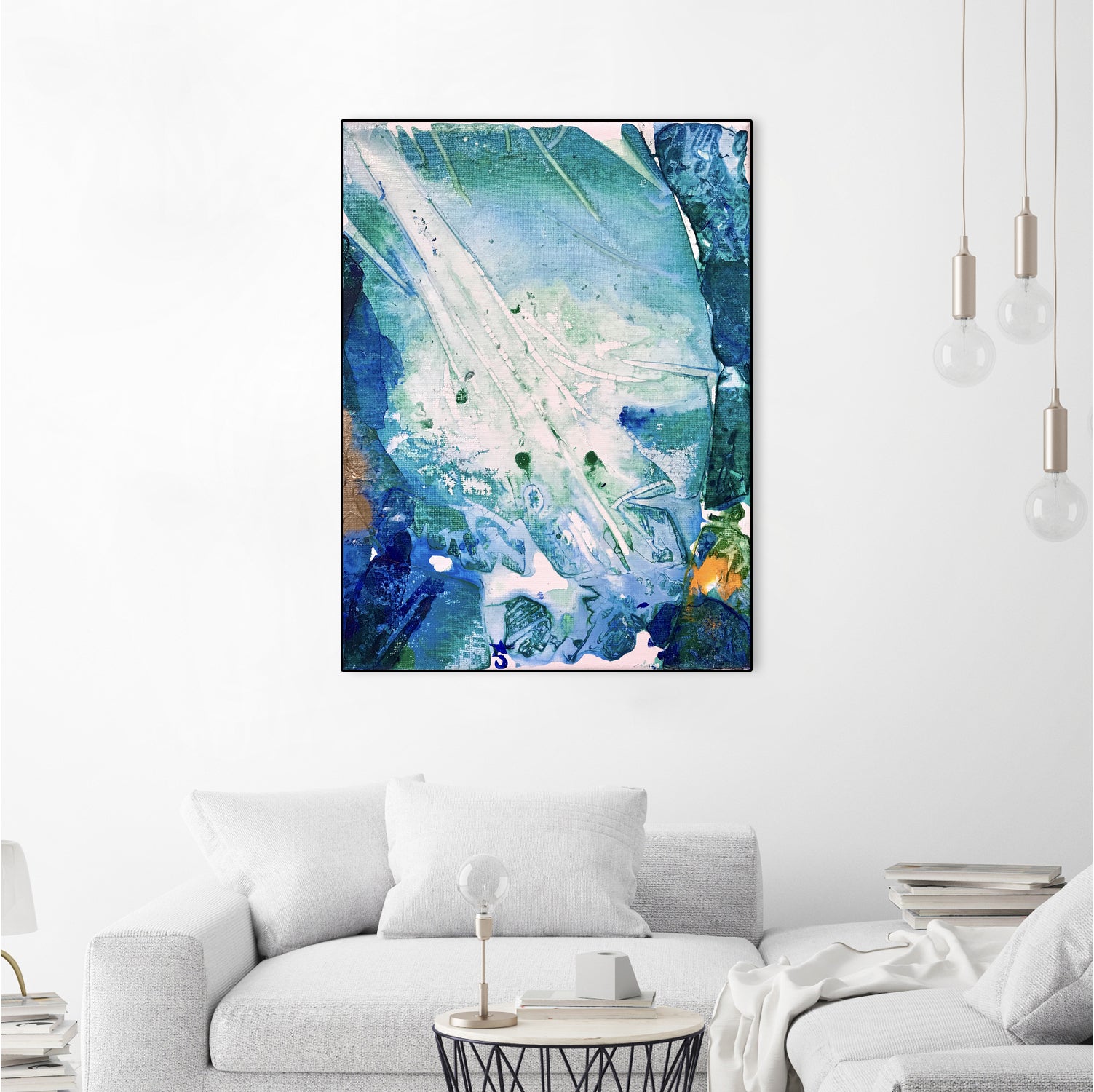 Ocean White by Alicia Jones on GIANT ART - white digital painting