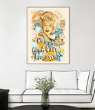 Diamonds Are A Girl's Best Friend by Gitta Gläser on GIANT ART - yellow typography